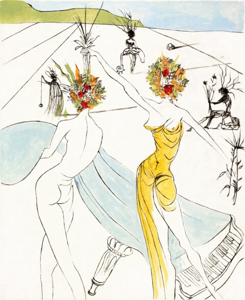 Flower Women with a Soft Piano