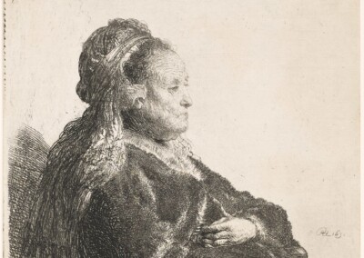 The Artist’s Mother Seated, In An Oriental Headdress: Half Length