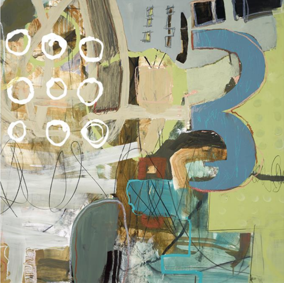 Abstract artwork with layered shapes and muted colors. Abstract artwork with layered shapes and muted colors.