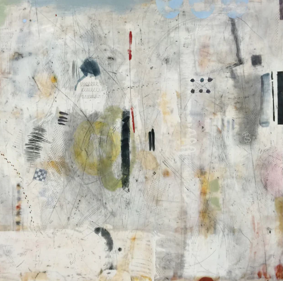 Abstract painting with soft, muted colors and subtle textures. Abstract painting with soft, muted colors and subtle textures.
