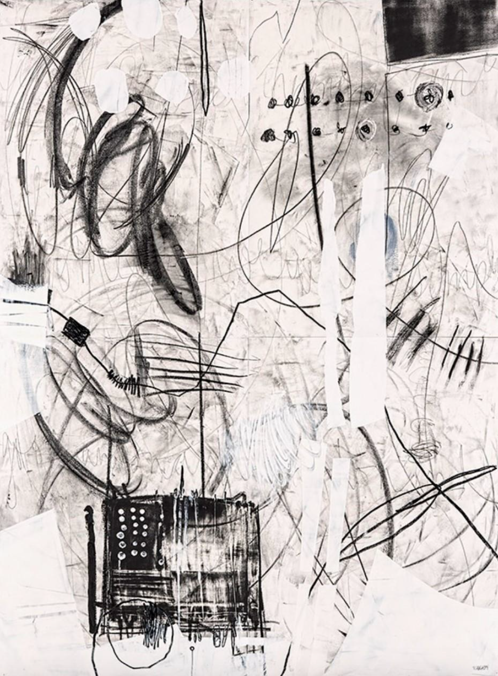 Abstract black and white sketch with dynamic lines and shapes. Abstract black and white sketch with dynamic lines and shapes.