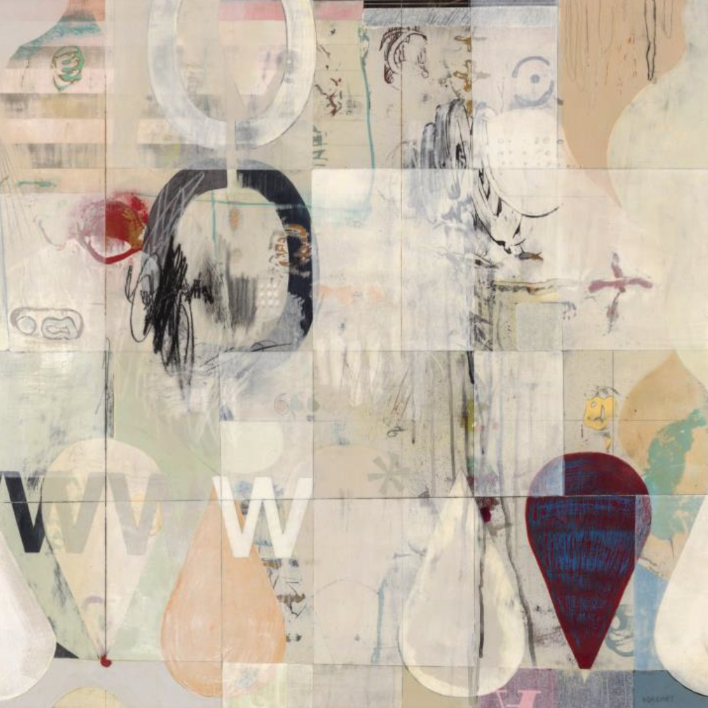 Abstract art with layered shapes and muted colors. Abstract art with layered shapes and muted colors.