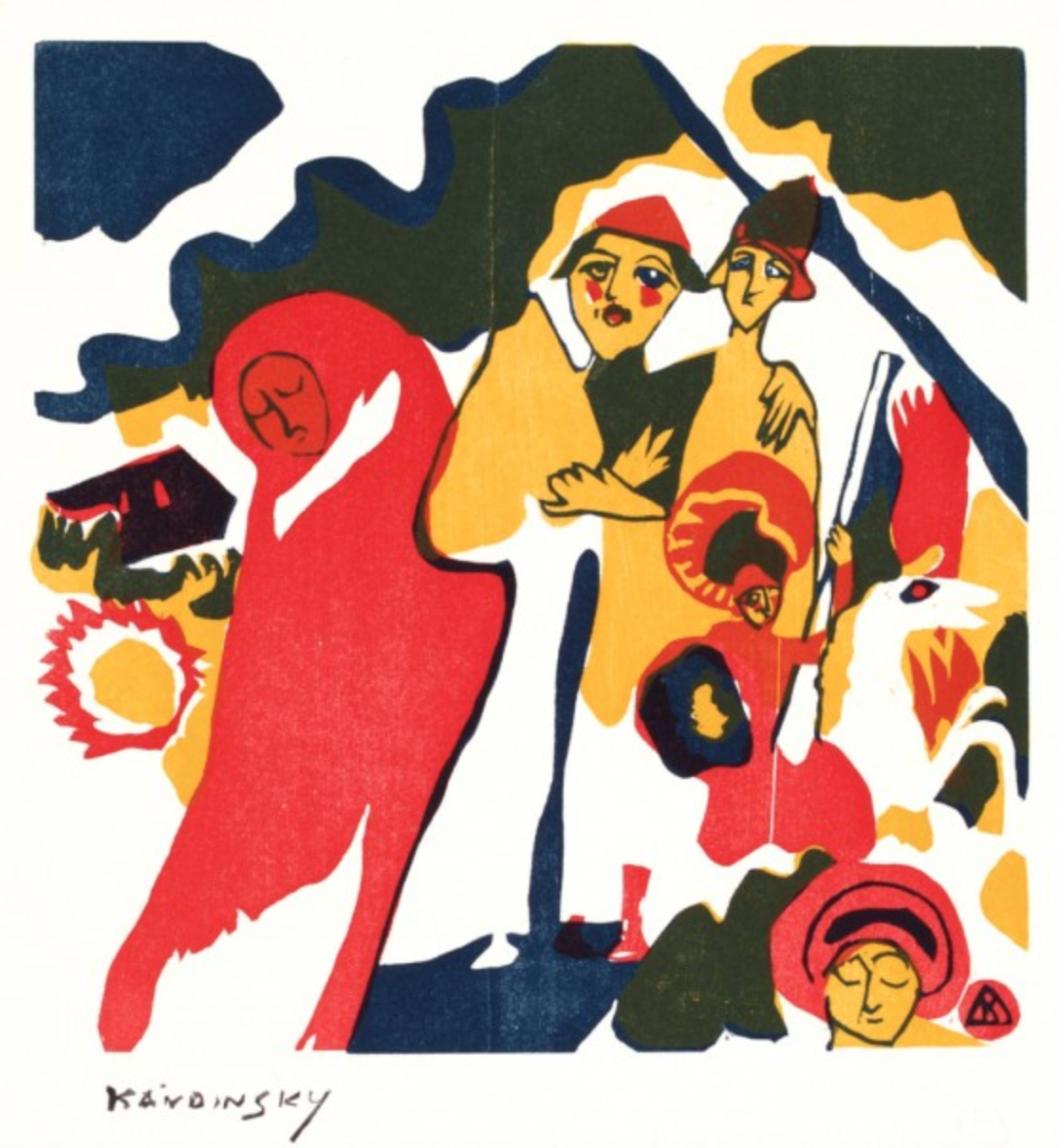 Colorful abstract figures with expressive faces and shapes. Colorful abstract figures with expressive faces and shapes.