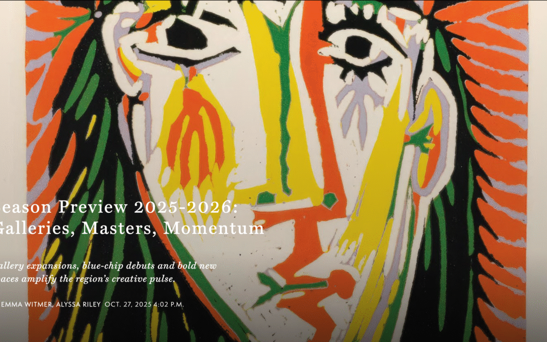 Abstract portrait with bold colors and expressive lines.
